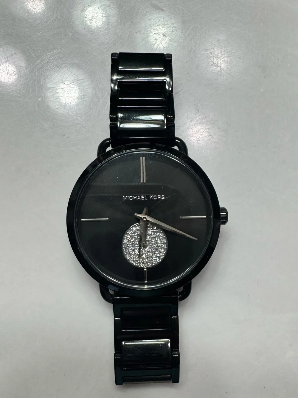 Michael Kors Women’s Black  Watch with Crystal Accent Dial